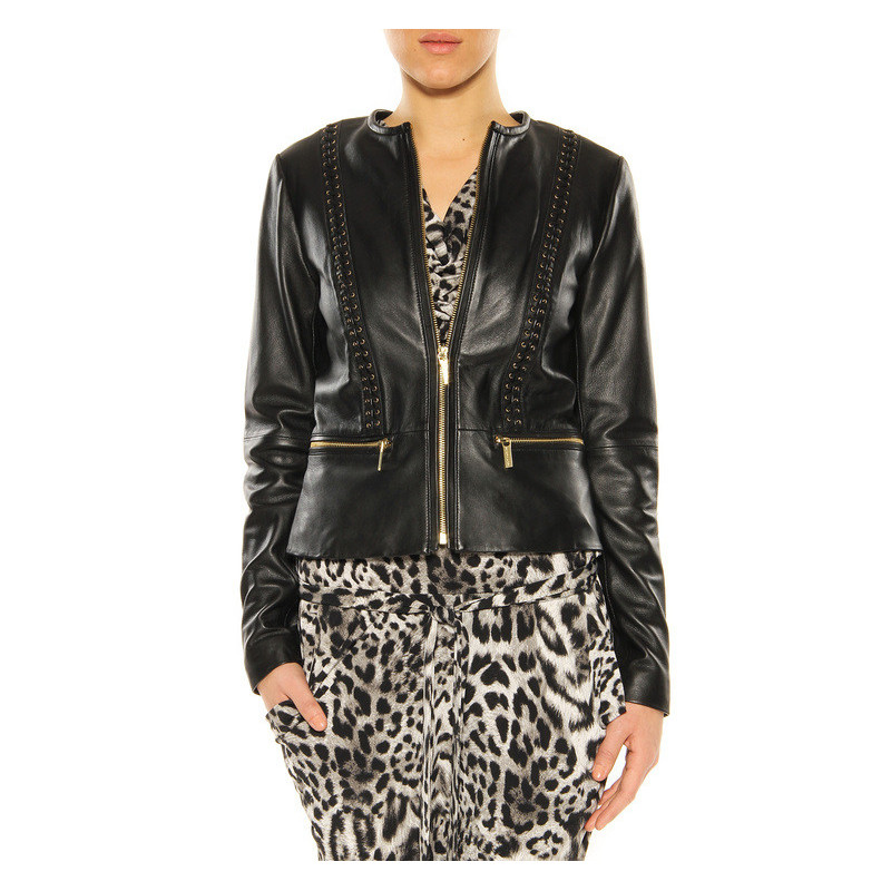 Leather Jacket Michael Kors black